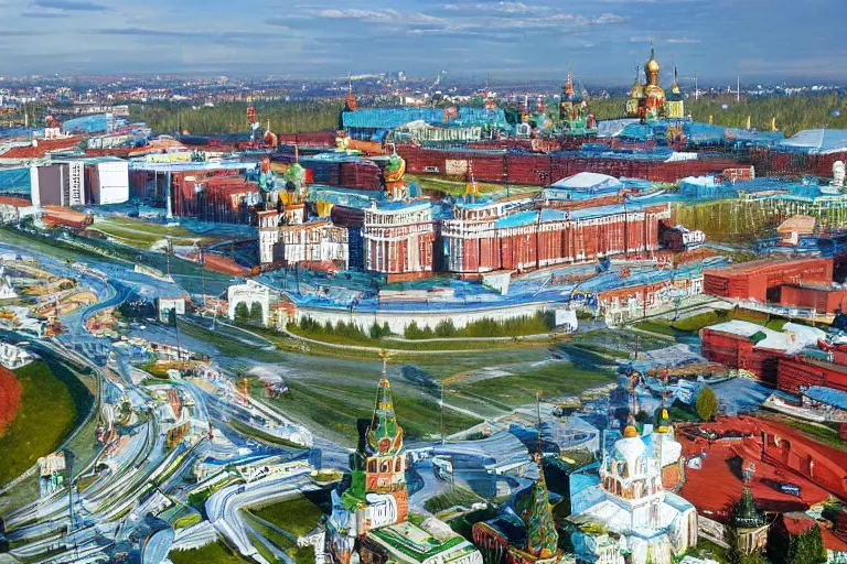 Image similar to beautiful russia of the future