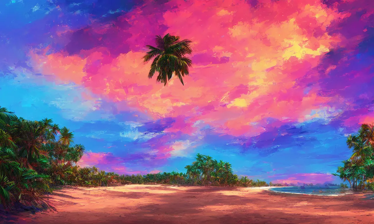 Image similar to paradise beach by alena aenami artworks in 4 k