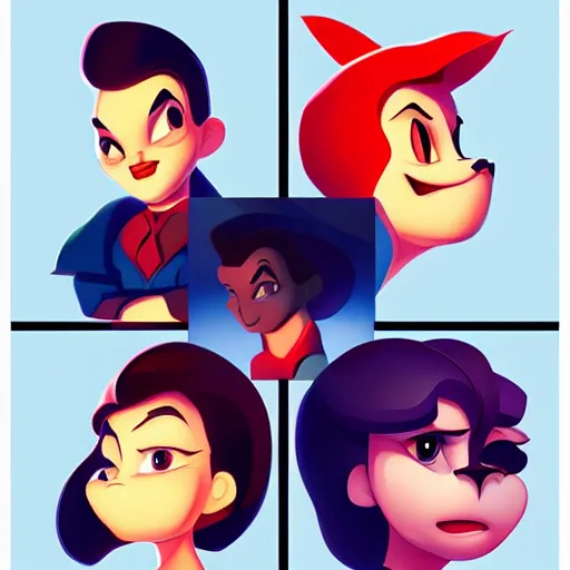 Prompt: face icon stylized minimalist animaniacs, loftis, cory behance hd by jesper ejsing, by rhads, makoto shinkai and lois van baarle, ilya kuvshinov, rossdraws global illumination