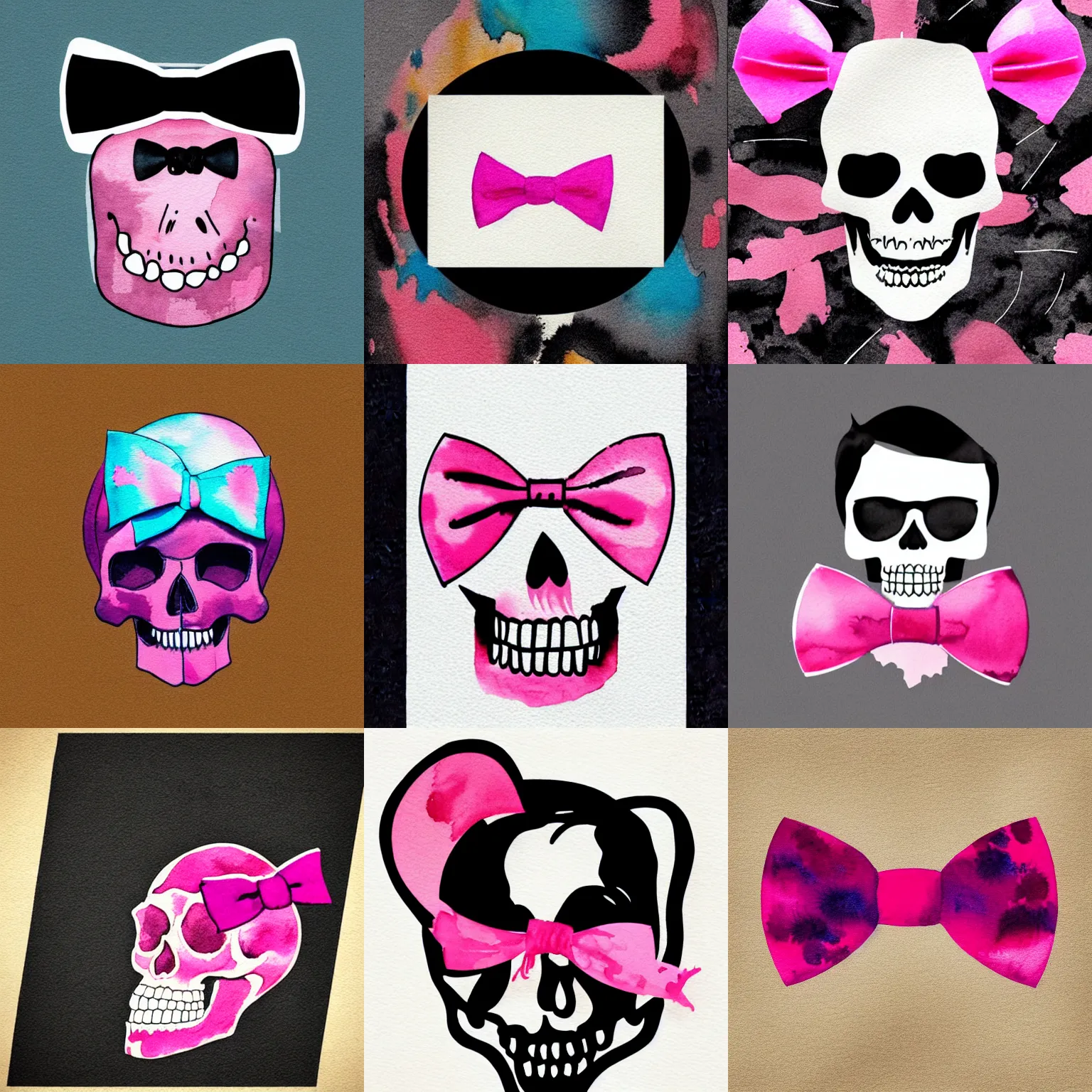 skull bow vector