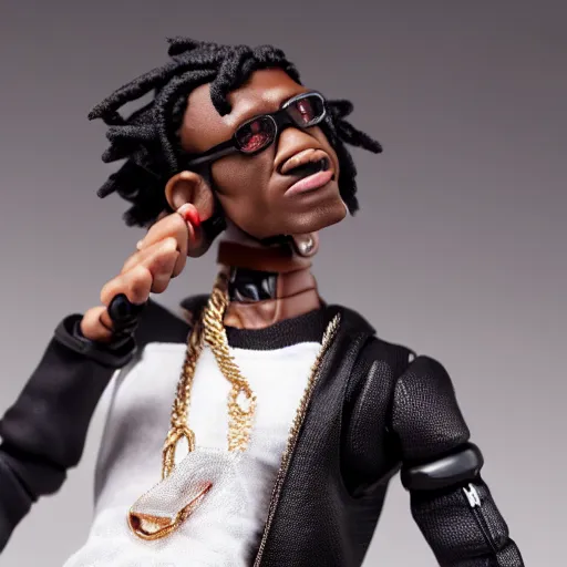 Image similar to a figma action figure of young thug