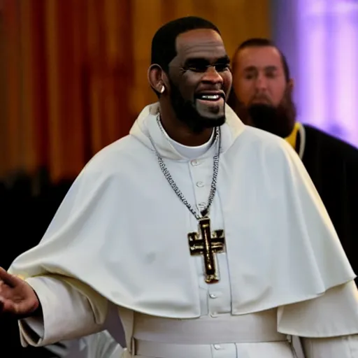 Image similar to r kelly as the pope