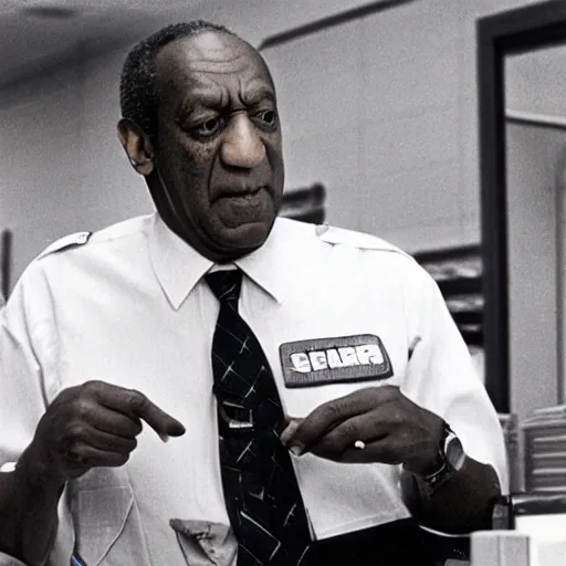 Image similar to bill cosby working at a sears in the 1 9 7 0 s, movie still