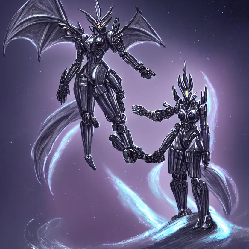 Image similar to goddess shot, galactic sized stunning beautiful anthropomorphic robot mecha female dragon, in space, larger than planets, holding the earth, the earth a mere marble in her claws, detailed silver armor, epic proportions, epic scale, detailed digital art, ultra detailed, furry, macro art, dragon art, giantess, warframe fanart, furaffinity, deviantart, realistic