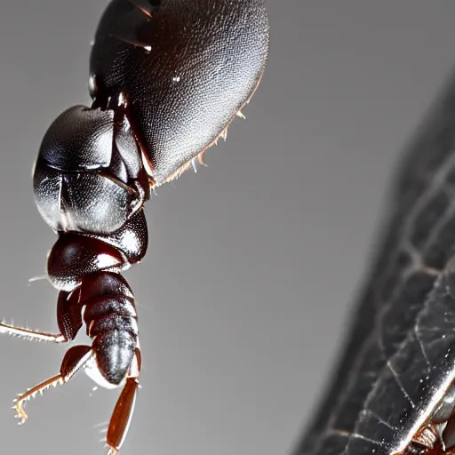 Image similar to A close-up view shot of an ant's head using Laowa 25mm at 5x magnification