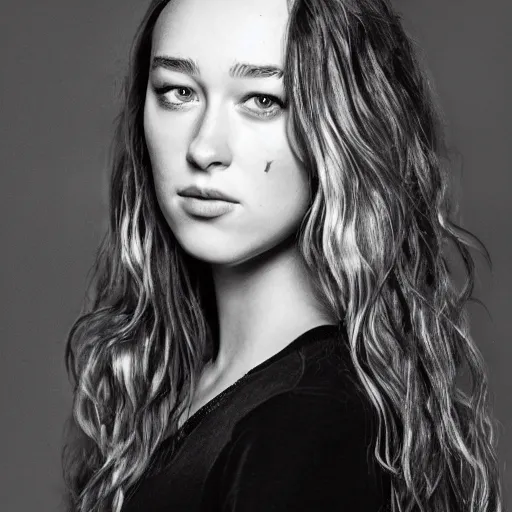 Image similar to a portrait picture of Alycia debnam carey, dynamic pose, Cinematic shot, studio light, photo realism,