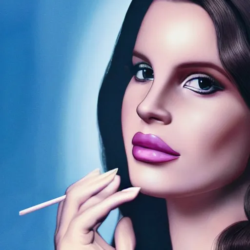 Image similar to Lana del rey in a hand cream commercial, photorealistic, detailed, studio