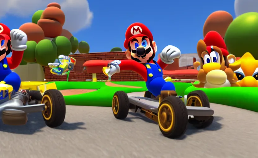 Prompt: Mario cart in unreal engine