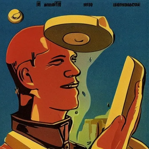 Prompt: a dystopian cheesy soviet poster praising the power of cheese