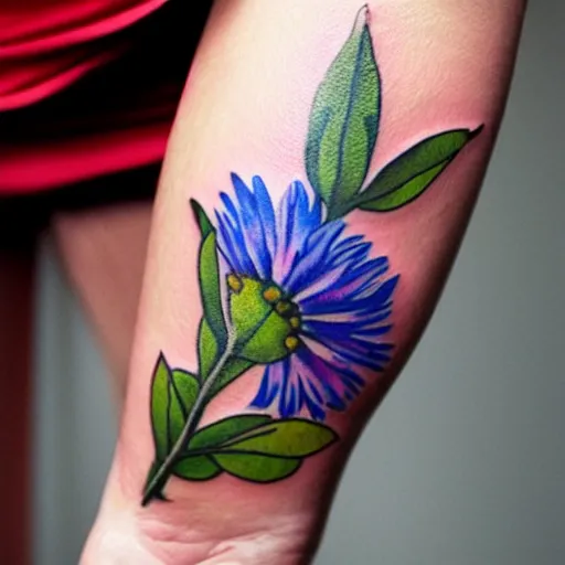 Tattoo tagged with: blackwork, cornflower, facebook, fine line, flower  bouquet, flower, fraukekatze, illustrative, line art, medium size, nature,  twitter, upper back | inked-app.com