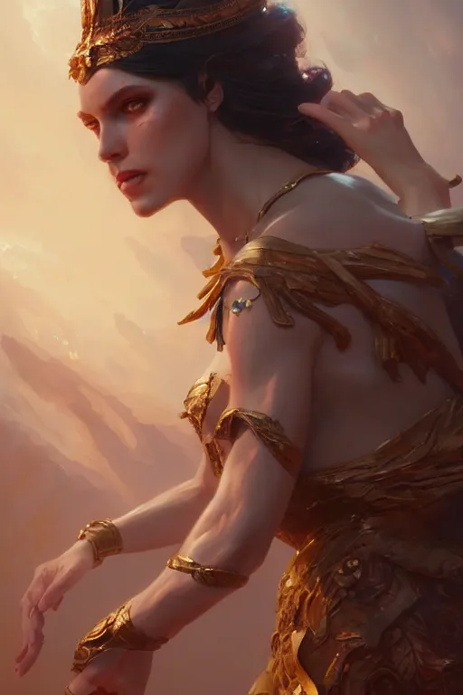 Image similar to goddess of the evil land, highly detailed, digital painting, artstation, concept art, smooth, sharp focus, illustration, unreal engine 5, 8 k, art by artgerm and greg rutkowski and edgar maxence