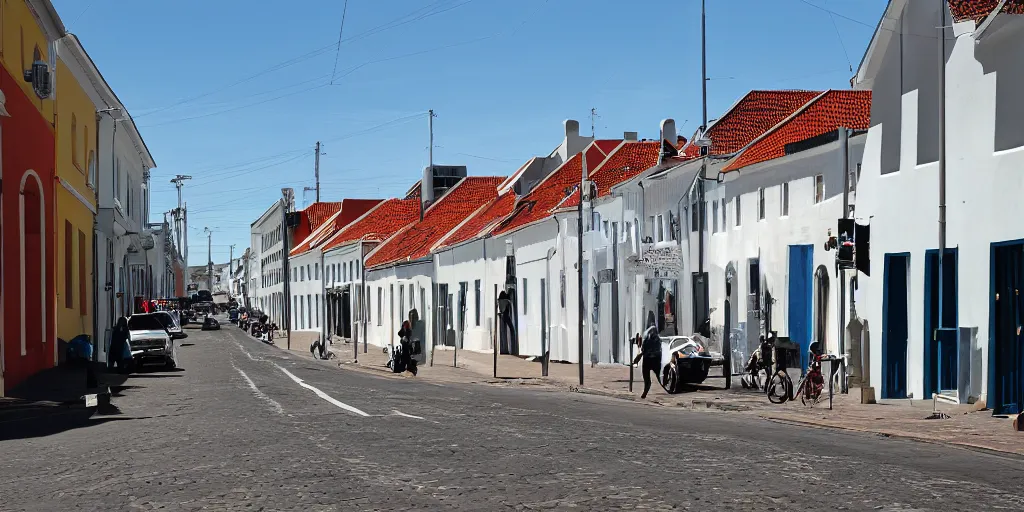Prompt: Copenhagen street in Cape Town, photograph