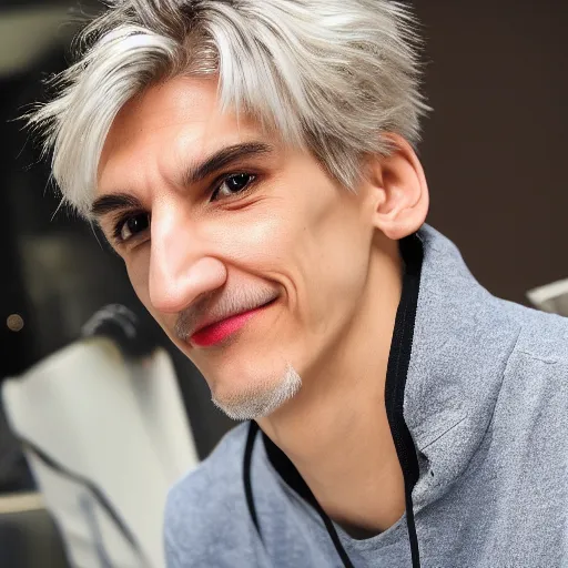Image similar to xqc, big long nose, underbite