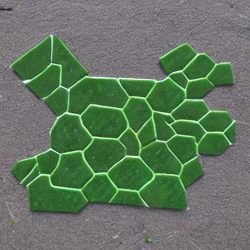 Prompt: a frog made out of hexagons