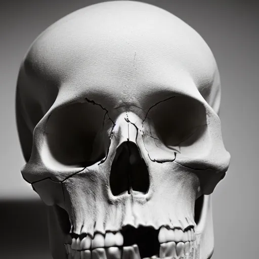 Image similar to photograph of a model for artists. portrait. perfect lighting to reveal the structure of the skull.