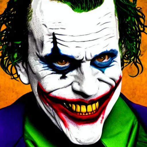 Image similar to cinematic shot of the joker with down syndrome, 8 k, very intricate, very detailed, inspiring,