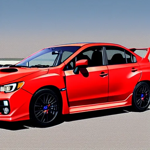 Prompt: a subaru WRX f-16 jet