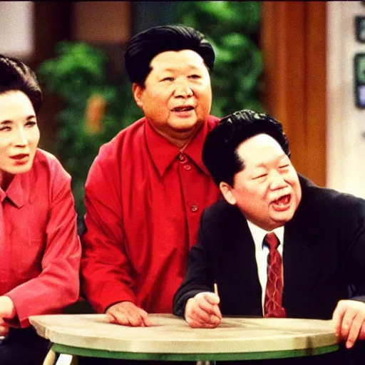 Image similar to A still of Mao Zedong in the 1990s sitcom Friends