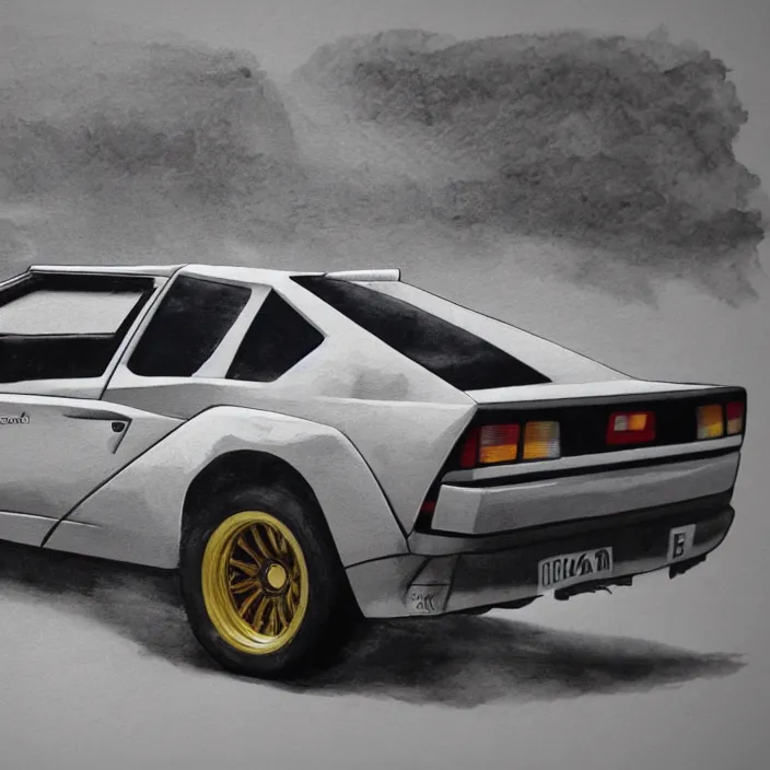 Prompt: ae 8 6, countach, kyza saleem, realistic, 4 k, sharp, detailed