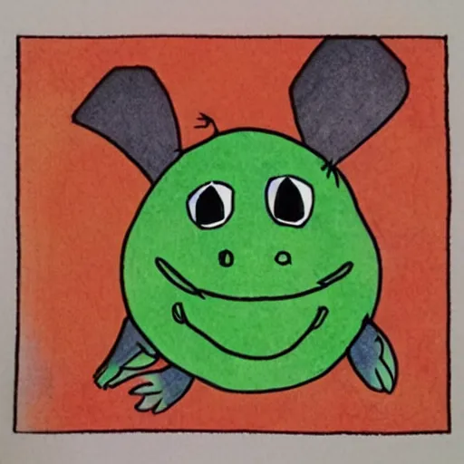 Image similar to a crying turtle by richard scarry