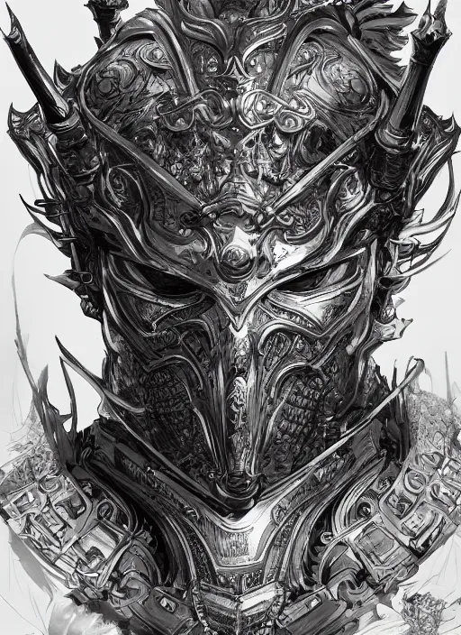 Prompt: close up illustration of the helm of domination, powerful, domineering, stoic, masterful, intense, ultrafine hyperdetailed illustration by kim jung gi, irakli nadar, intricate linework, sharp focus, octopath traveler, yoji shinkawa, highly rendered, detailed, concept art