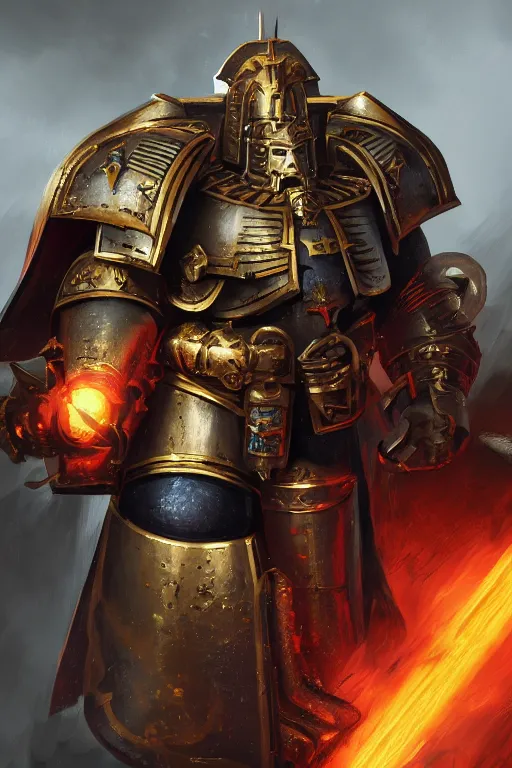 Image similar to armor portrait heros warhammer 4 0 k horus heresy fanart - the primarchs emperor by johannes helgeson animated with vfx concept artist & illustrator global illumination ray tracing hdr fanart arstation zbrush central hardmesh 8 k octane renderer comics stylized