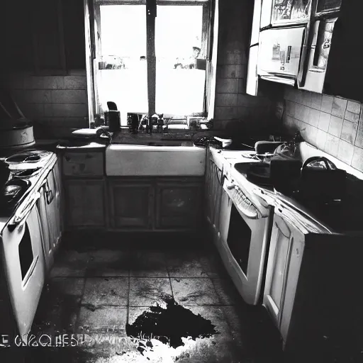 Image similar to photograph of dirty kitchen