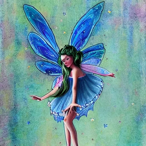 Image similar to a magical fairy that dances in the wind