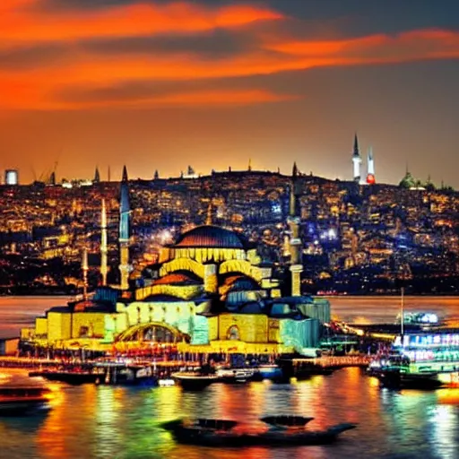 Image similar to istanbul like a futurama