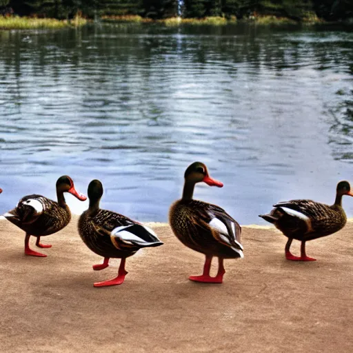 Image similar to Ducks perform a rock concert on a stage