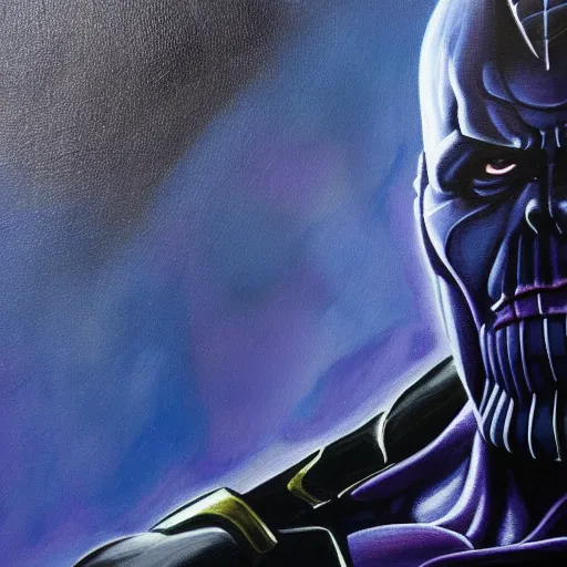 Prompt: Thanos painting high Quality painting 4k detail