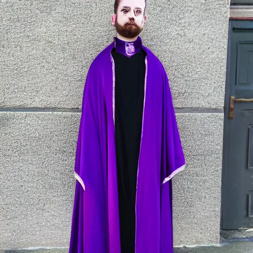 Image similar to purple cloak, full body