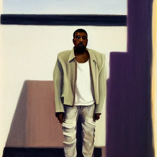 Image similar to Kanye west by Edward hopper