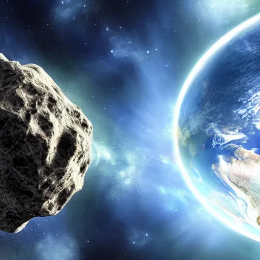 Image similar to asteroid hits earth realistic wallpaper