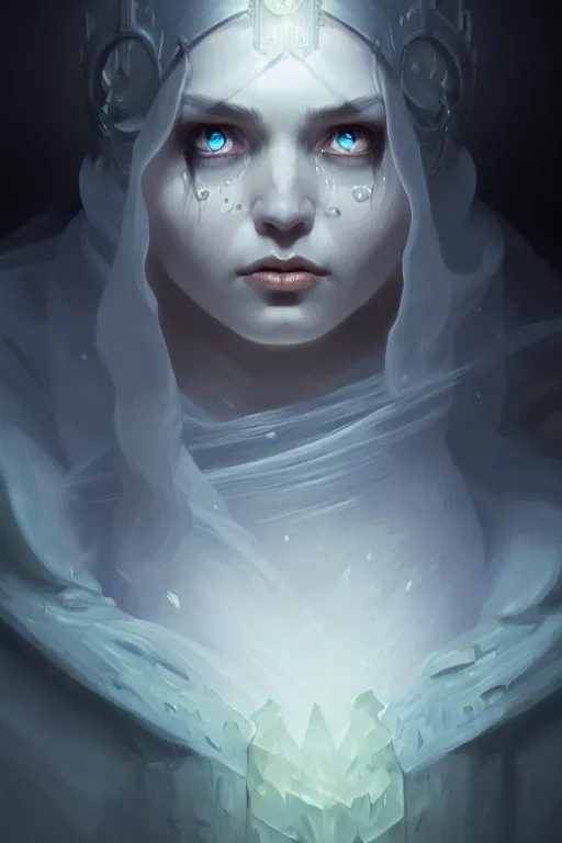 Image similar to alexey gurylev, ghostly ghost, mysterious, deep focus, d & d, fantasy, complex, elegant, highly detailed, digital painting, artstation, concept art, matte, clear focus, illustration, hearthstone, artgerm art, greg rutkovsky and alphonse mucha