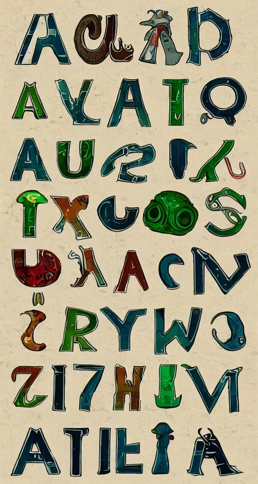 Image similar to high quality image of alien alphabet