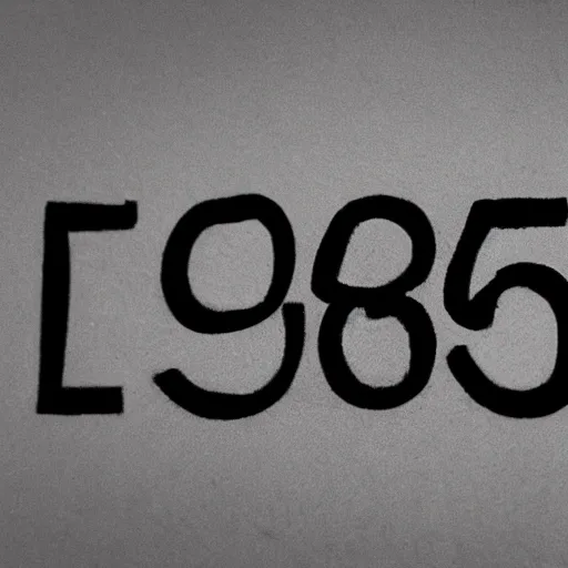 Prompt: the number'6 4'written in the shape of a skin scar