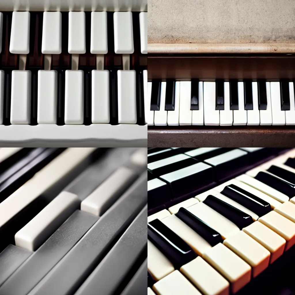 Prompt: piano keys