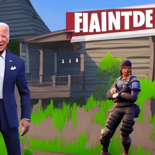 Prompt: Joe Biden in Fortnite