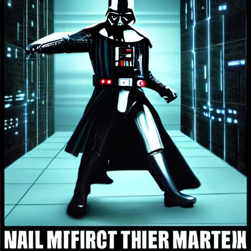 Prompt: Agent darth vader in the matrix