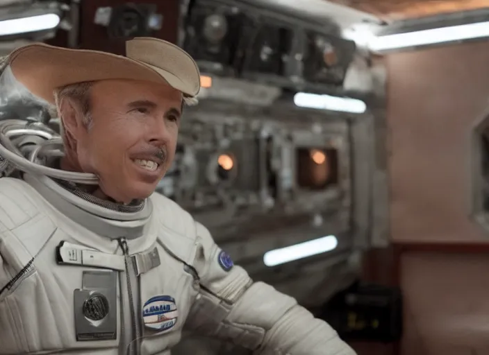 Prompt: film still of Clint Howard as Cooper in Interstellar, 4k