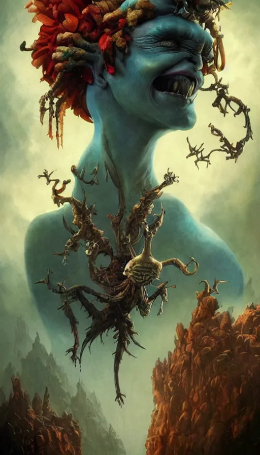 Prompt: exquisite imaginative friendly weird creature poster art humanoid colourful movie art by : : weta studio tom bagshaw james jean frank frazetta