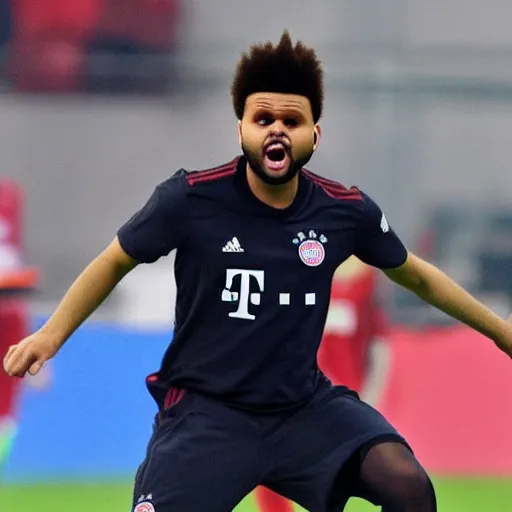 Prompt: The Weeknd as Bayern Munich player