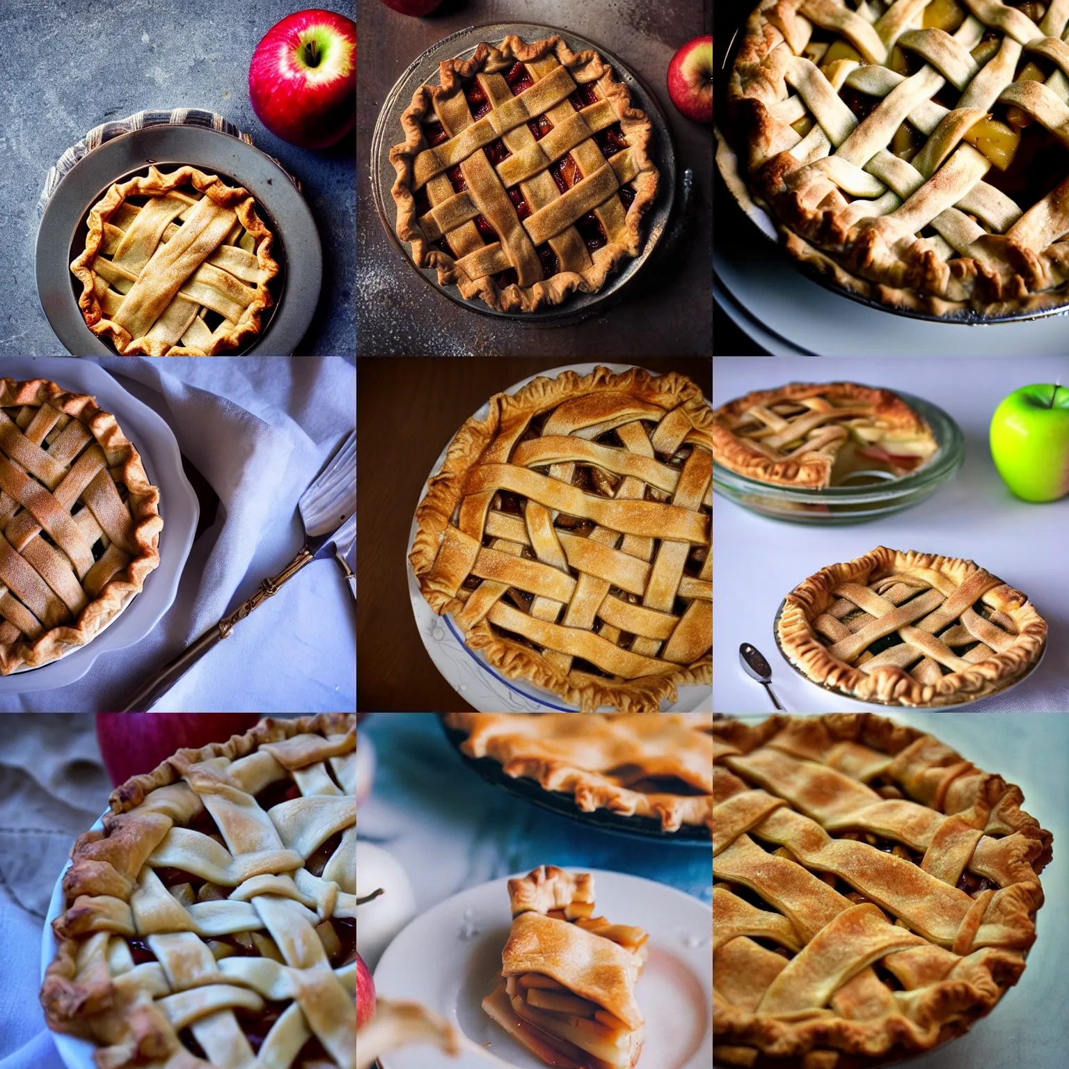 Prompt: apple pie photo fantastic details f / 2 0