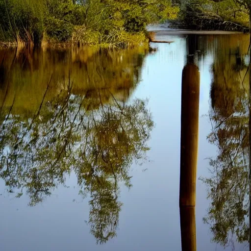 Prompt: despite everything, it's still you, mirror. reflection, water