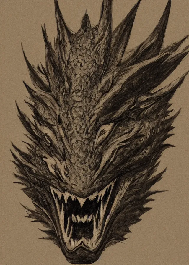 Image similar to portrait of a dragon's head,