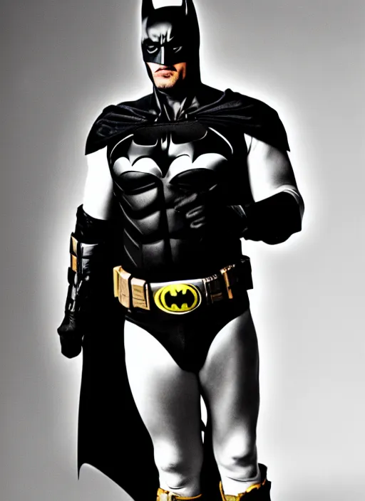 Image similar to of a photo of will smith as batman with a serious face looking at the camera, f 2. 8