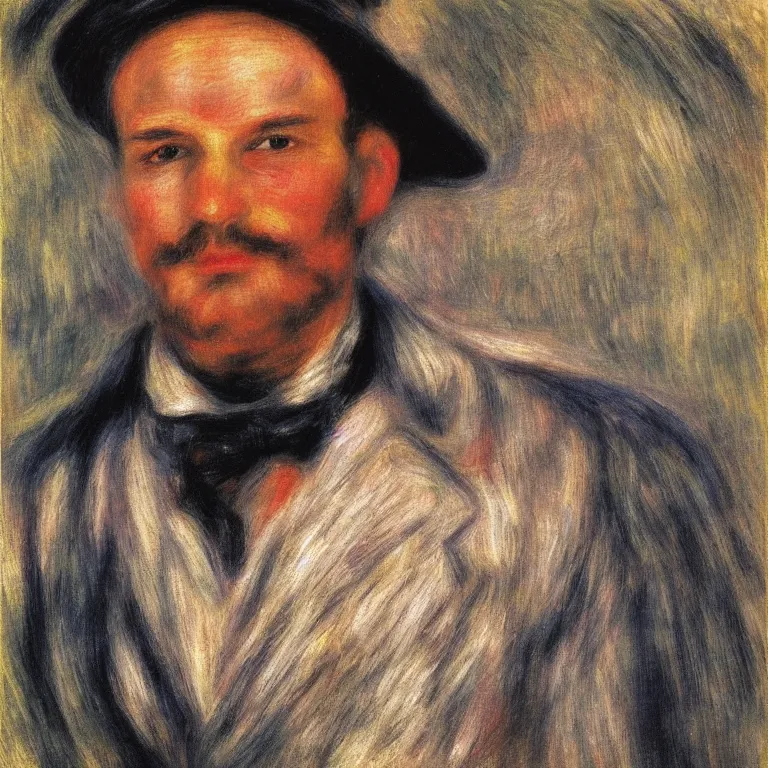 Image similar to A realistic portrait of Freddie Kruger, painted by Pierre-Auguste Renoir