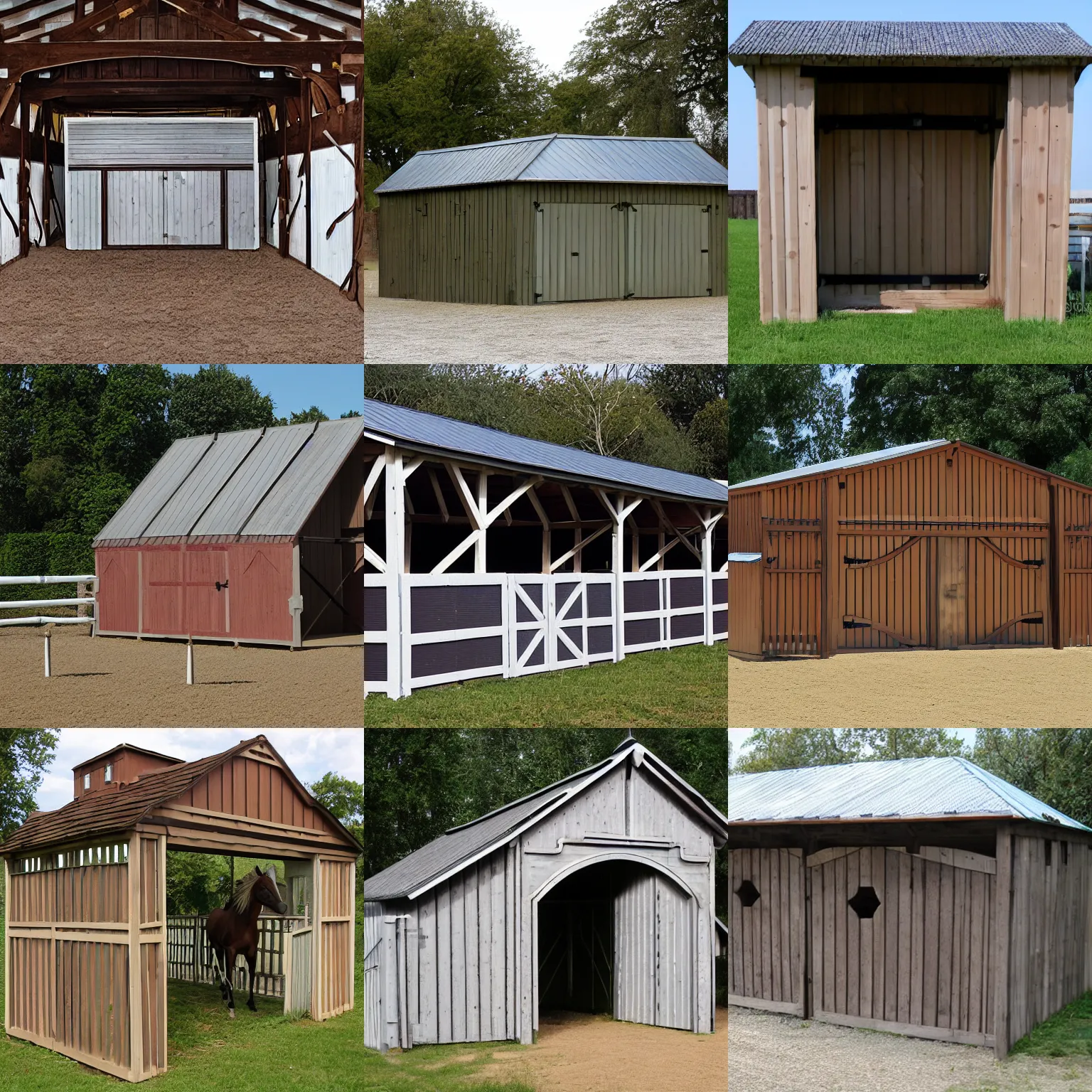 Prompt: horse stable for horse artists