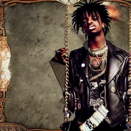 Image similar to playboi carti in steampunk style digital art 4 k the detailed super realistic